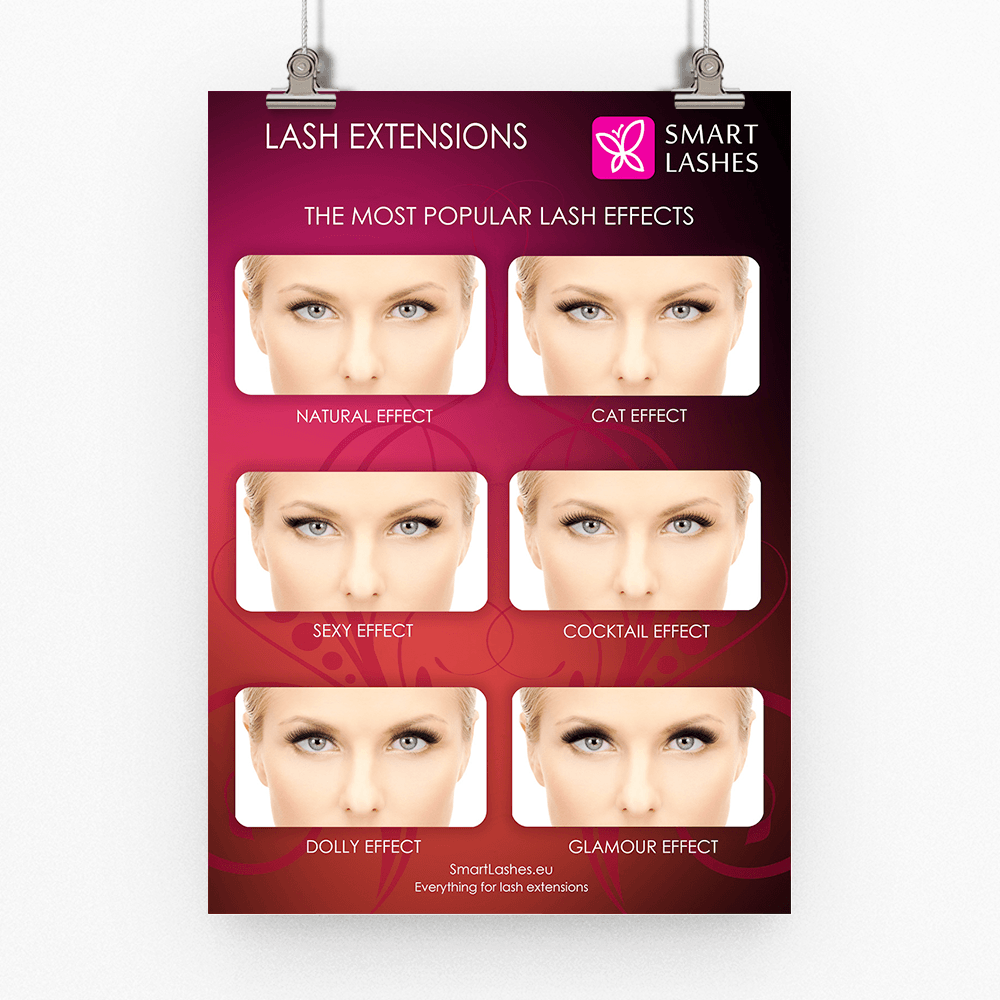 Poster Lash Effects - închis - A3 | Smart Lashes