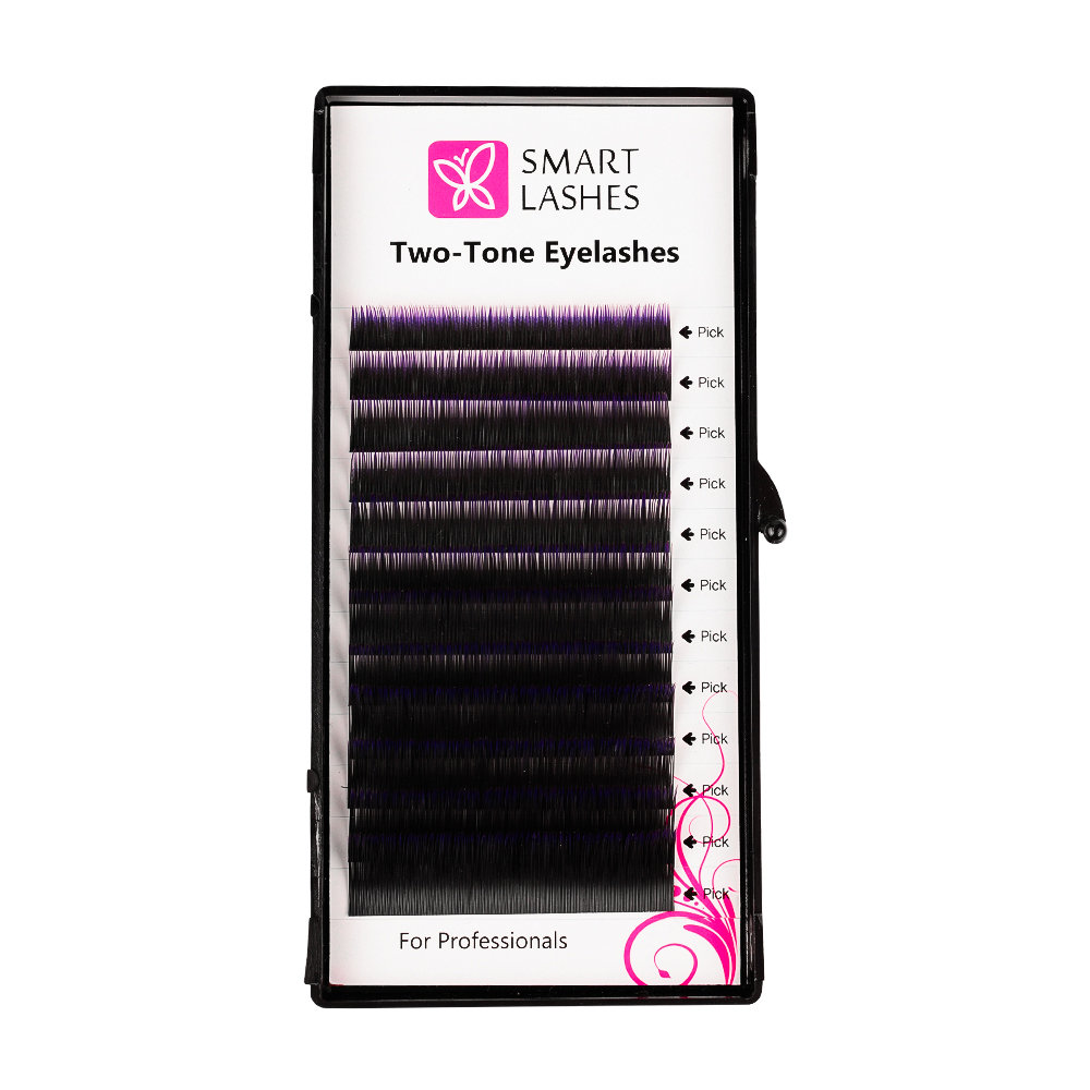 Gene ombre - violet și negru - C - 0,20 mm - MIX | Smart Lashes