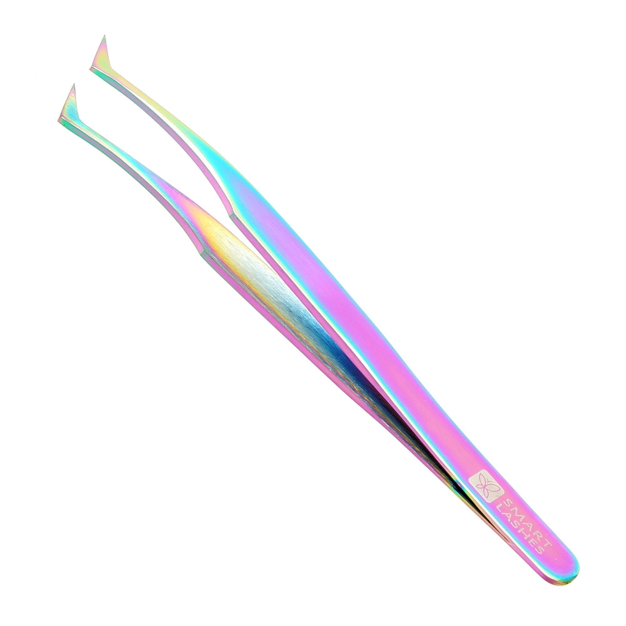 Pensetă tip D - 12 cm - curcubeu | Smart Lashes