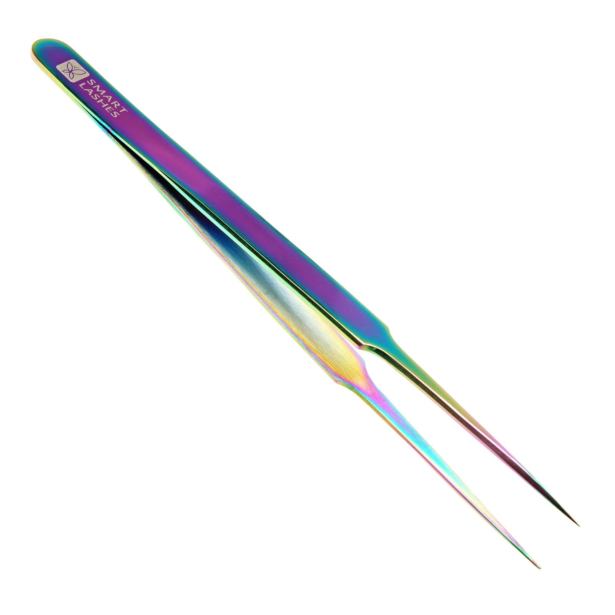 Pensetă tip F - 14 cm - curcubeu | Smart Lashes