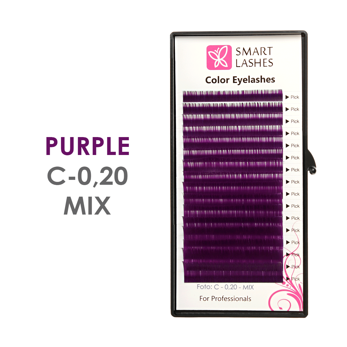 Gene mov - C - 0,20 mm x 8 - 15 mm - 16 linii | Smart Lashes