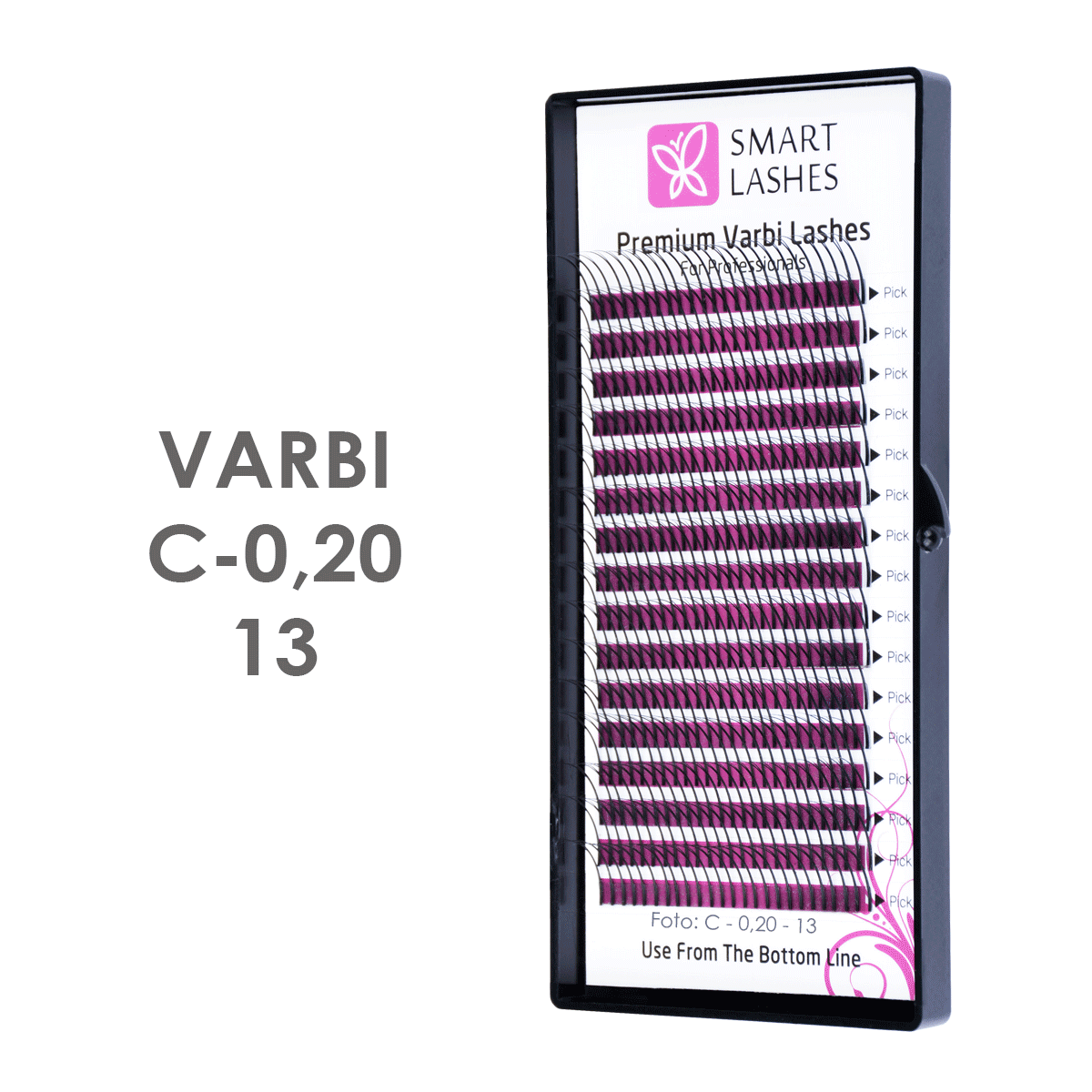 Varbi lashes - C - 0,20 mm x 13 mm - 16 linii | Smart Lashes