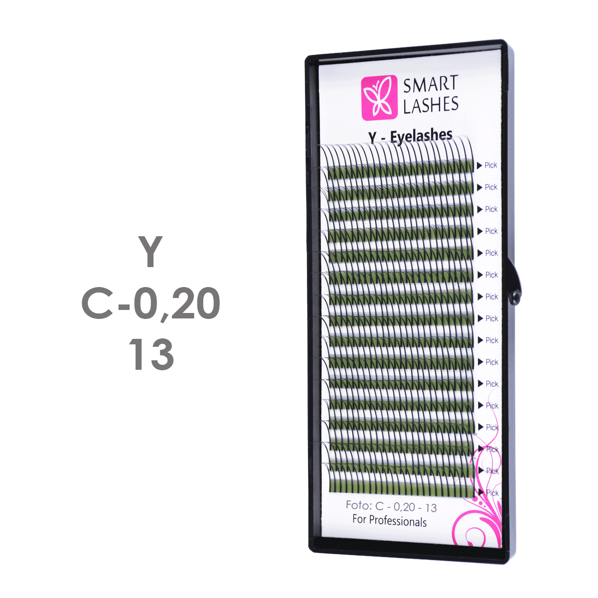 Genele Y - C - 0,20 mm x 13 mm - 16 linii | Smart Lashes